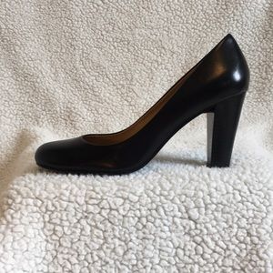 Nine West Black Chunky Heel Pumps 8.5